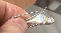 NOT AVAILABLE ! 925 Dome Droplet Vintage Sterling Silver Dangle Fine Earrings