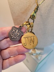 Maximal Art John Wind Charm Necklace 4 Charms Gold Toned Metal