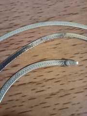Vtg 925 Italy Sterling Silver 2.5mm Herringbone Chain Necklace 24″ long