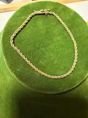 Vintage Italian SOLID 14KT Gold Stamped 7.5″ Bracelet 3.2 Grams New Old Stock