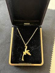 Vintage Scissortail Yellow Gold Plated Necklace