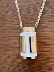 LANVIN PARIS Vintage Necklace Pendant Gold From Japan