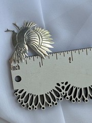 VINTAGE OWL BIRD STERLING SILVER 925 BROOCH PIN