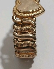 Vintage American Queen Pitman Keeler Heart Expansion Bracelet Sweetheart