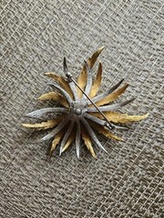 Vintage Signed Jomaz Joseph Mazer Rhinestone Chrisanthemum Brooch Pin