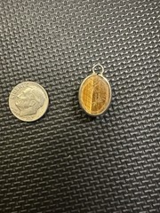 Vintage Carved Tigers Eye Scarab Pendant Charm