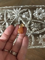 Vintage Avon 1970s-1980s Amber Colored Resin Interchangeable Lapel Pin