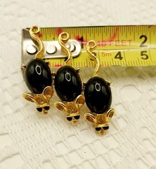 Vintage Joan Rivers “Three Blind Mice” Mouse Figure Gold Tone Black Pin Brooch