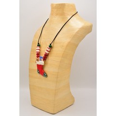 Flying Colors Vintage Christmas Necklace Teddy Stocking Festive Holiday Bin1