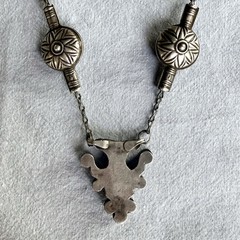 Vintage Modernist Mixed Metal Necklace | Sculptural Geometric Artisan Pendant