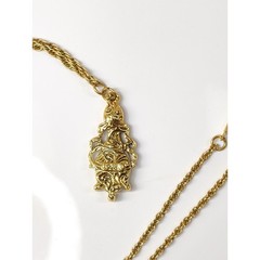 Vintage 1928 Brand Victorian Revival Pendant Necklace 90s Floral Rose Pink 19″