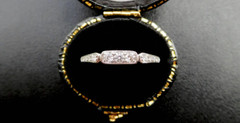 0.35CT White Round Cut CZ Vintage Art Deco Wedding Band Ring In Solid 925 Silver