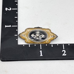 Vintage Catherine Popseco Brooch Art Deco Style Made in France 1.75″