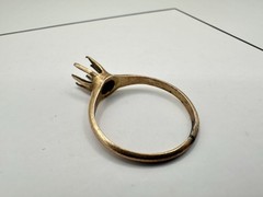 Antique Victorian Gold Shell Claw Prong Setting Ring SZ6.75 Repair No Stone Read