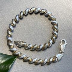 Vintage Saint Marco Bracelet Estate Fine Jewelry Pre-Owned Sterling Silver Italy