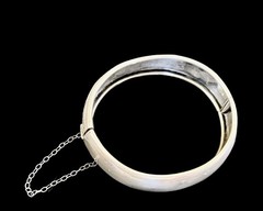 Vintage Victorian Revival Sterling Silver Floral Engraved Bracelet~1950s