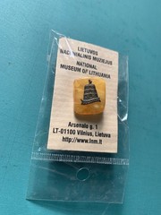 vintage Baltic Amber brooch pin USSR Lithuania Vilnius ~ Gediminas’ Tower