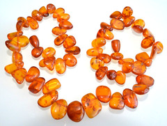 ✅56cm = 44gr RUSSIAN SOVIET BALTIC AMBER BEAD NECKLACE 琥珀 BRACELET STONE PENDANT