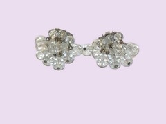 Vinitage Crystal Cluster Clip on Earrings