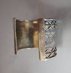 Tribal Cuff Bracelet Brass Bohemian Wide Statement Bangle Vintage