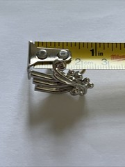 Vintage Silver Tone Climber Clip On Earrings Modern Screw Back
