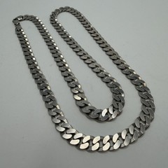Vintage 925 Sterling Silver Men’s Curb Chain Necklace Jewelry Unisex Statement