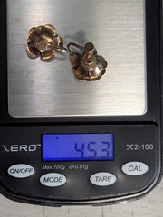 Sterling Silver Rose 3D Screwback Earrings 5/8″ Rosebud Vintage