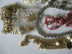 23 Vintage Pearl Chain Glass Silver Gold Rhinestone Necklace Cameo Beaded Lot
