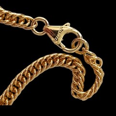 Bellezza Cuban Link Chain Gold Plated 20″ Necklace Vintage Classic Elegant Italy