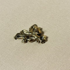 Vintage Girl Angel Fairy Hugging Rose Pin Gold Tone A16 Jewelry