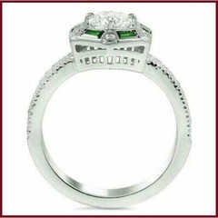 2CT Round Diamond Lab Created Vintage & Antique Wedding Ring 14K White Gold Over