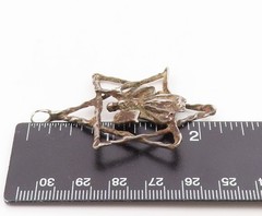 925 Sterling Silver Vintage Pendant Star Of David Moses 10 Commandments PT25941