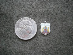 New South Wales Australia Vintage Sterling Silver Enamel Travel Shield Charm