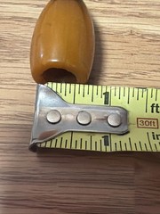Vintage Butterscotch Amber Bakelite Bullet Shaped 1/2”Threaded Piece (for?)