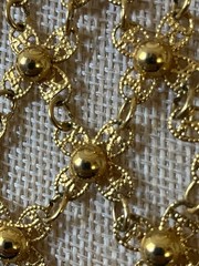 Vintage Flower Bib Necklace Ornate Adjustable Handkerchief Cascade Choker READ
