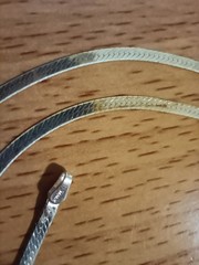 Vintage 925 Italy Sterling Silver 2.5 mm Herringbone Link Necklace 22 in