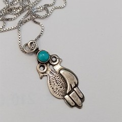 VTG Artisan Silver Two Birds Pendant Necklace Boho Spiritual Vintage Dove 925