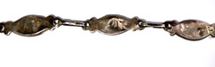 Vintage Mexican Sterling Silver Abalone Link Bracelet Eagle 2 Cuernavaca C110