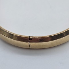 1912 Antique 14k Gold Filled Hinged Bangle Bracelet 7.5″ – Mono, Anna AKR