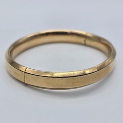 1912 Antique 14k Gold Filled Hinged Bangle Bracelet 7.5″ – Mono, Anna AKR
