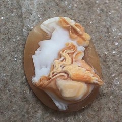 (ME-120) Shell Cameo Loose Stone: Hermes, God of Wednesday (Day of the Week Seri