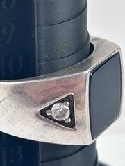 Vintage Avon Sterling Silver 925 Black Onyx Ring Mens Size 11.75 Signed