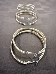 Vintage Gold Tone Large Hoop Earrings MultiPack – Lot of 3 Pairs