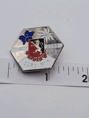 Vintage Ski Pin Lorioli Fratelli M. Cervinia 2050 Hat Lapel Pin Enamel Milano