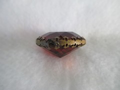 VINTAGE ANTIQUE VICTORIAN CZECH GLASS GARNET NECKLACE PENDANT PARTS OR REPAIR