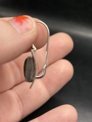 SILPADA Hammered 925 Sterling Silver Square EARRINGS LABRADORITE Stone Marked