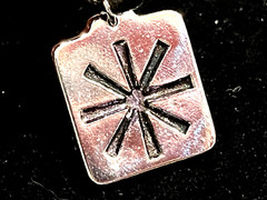 Ward Off Evil: Good Luck Charm / Sacred Amulet / Magic Occult Pendant / Rhodium