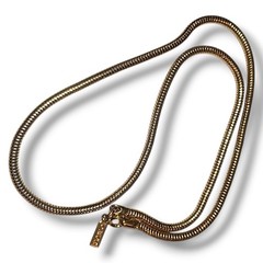 Vintage AVON Signed Gold Tone Rolled Snake Chain 18″
