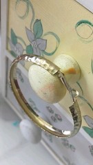 VTG Goldtone Metal Hoop Texture Pierced Earrings Hypo Allergenic Jewelry USA