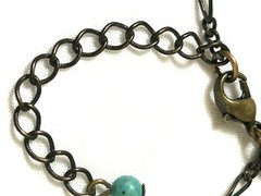 Vintage Handmade Turquoise Bead And Pendant Necklace Adjustable Length